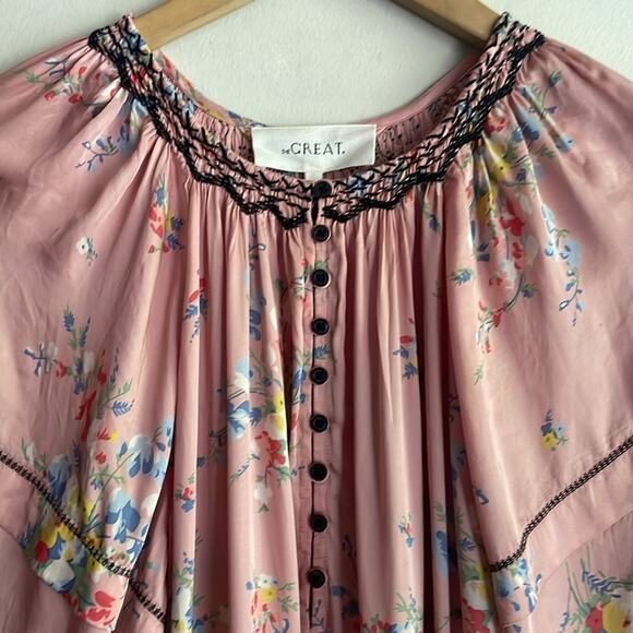 THE GREAT The Sachet Dress Cherry Blossom Floral - Picture 8 of 16